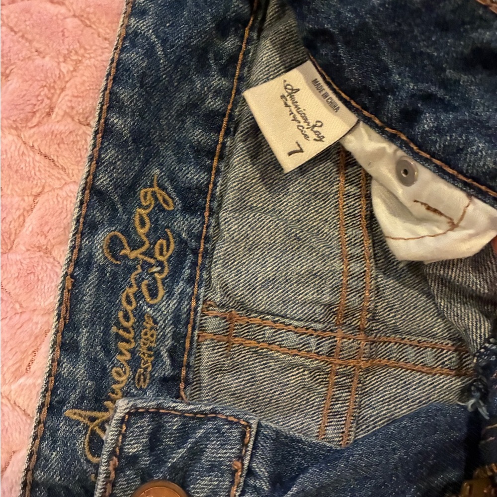 American Eagle Outfitters Distressed Denim Mini Skirt - Picture 3 of 4